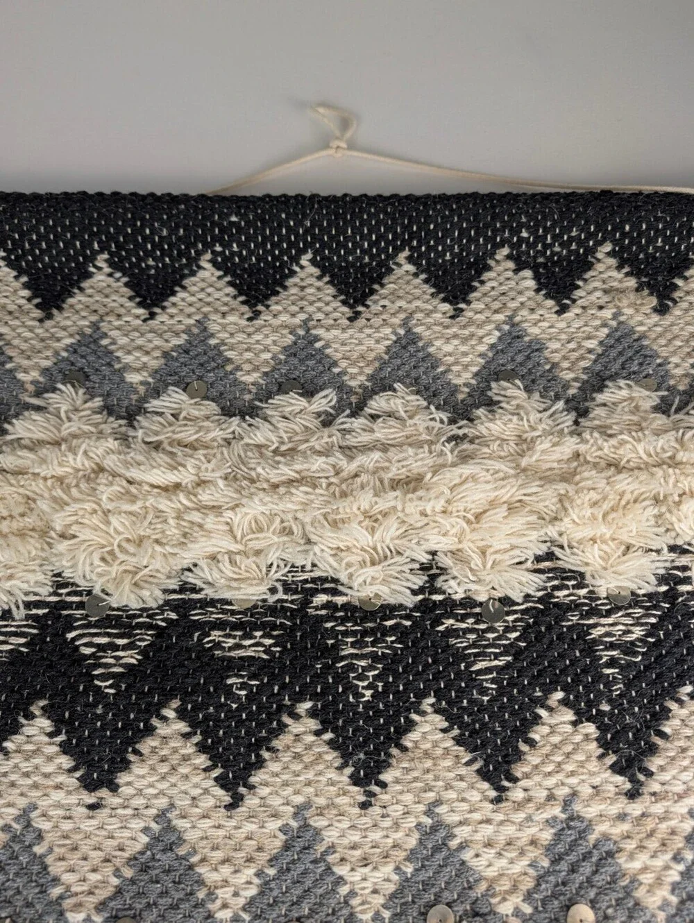 Vintage Boho Chevron Handmade Woven Wall Hanging Tapestry with Fr33
